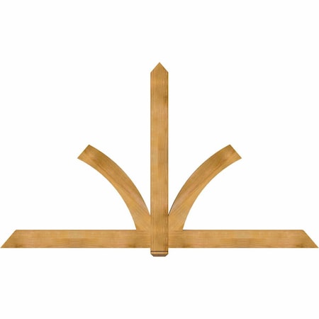 Ekena Millwork Redmond Rough Sawn Timber Gable Bracket, Western Red Cedar, 108"W x 63"H x 4"D x 6"F, 14/12 Pitch GBW108X63X0406RED00RWR